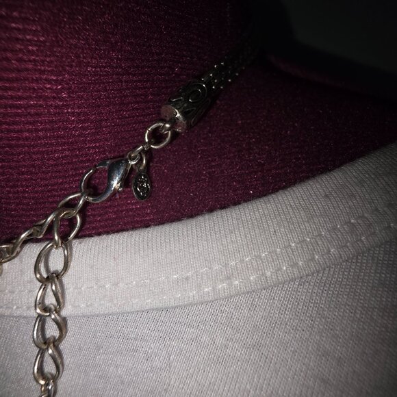 Premier Designs “Unbelievable” Necklace – Silver Filigree Rhinestone Pendant - Picture 8 of 13